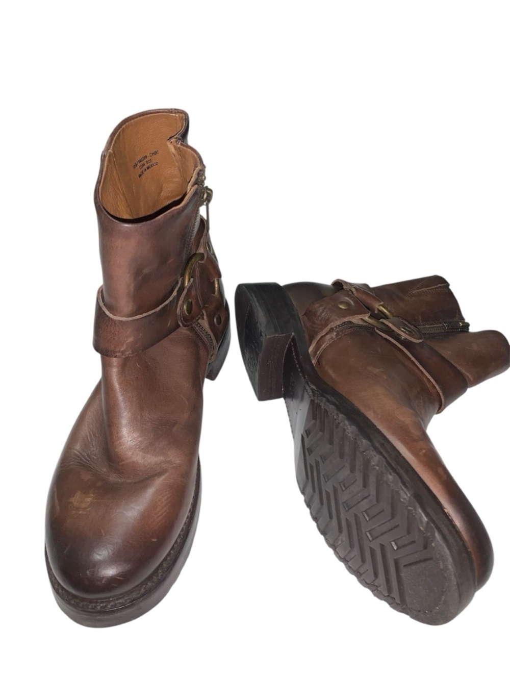 Frye Women's Brown Leather Harness Boots